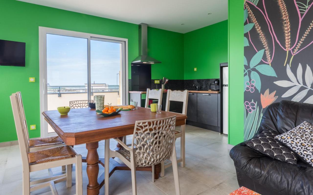 Babord, Appt Avec Terrasse Et Vue Mer Saint-Côme-de-Fresné Kültér fotó